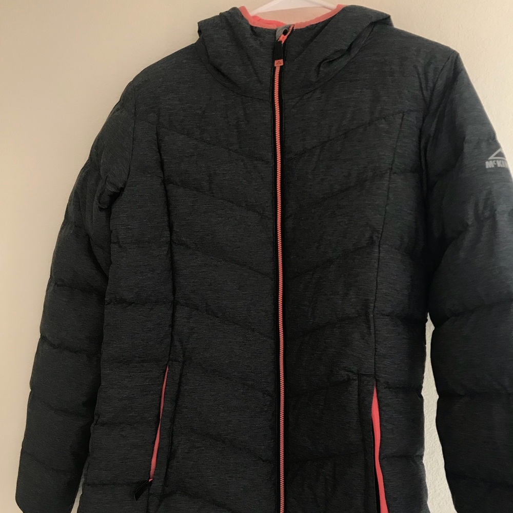 oversized grey puffer jacket